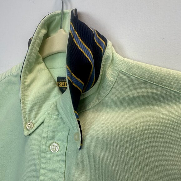 Rugby Ralph Lauren OCBD Button Down Shirt Green Size 2 - Picture 4 of 12